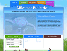 Tablet Screenshot of milestonepediatrics.net